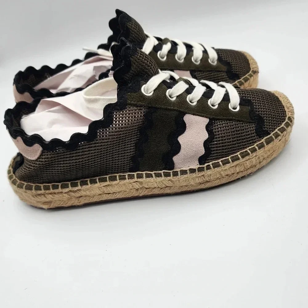 Anthropologie Bernardo Vale Espadrille Sneakers Size 7.5B Travel Spring Vacation